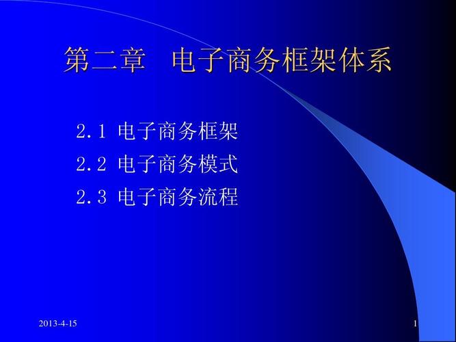 第2章 电子商务框架体系